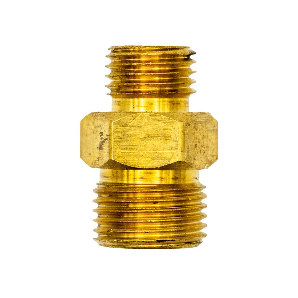 Brass Nipple 1/4" NPS x 3/8" NPS
