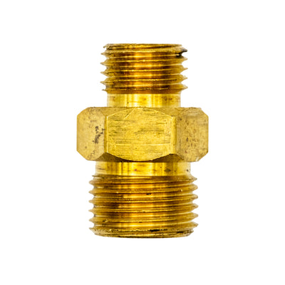 Brass Nipple 1/4" NPS x 3/8" NPS