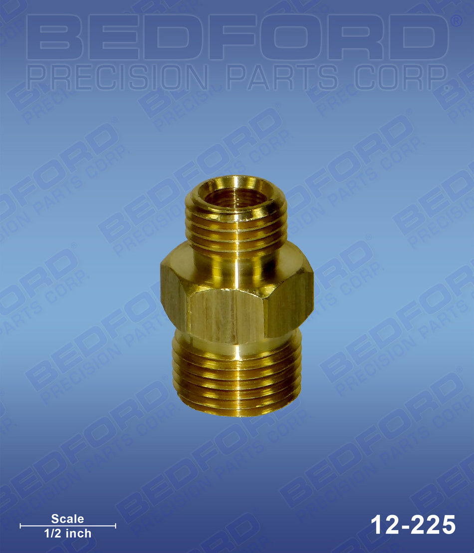 Brass Nipple 1/4" NPS x 3/8" NPS