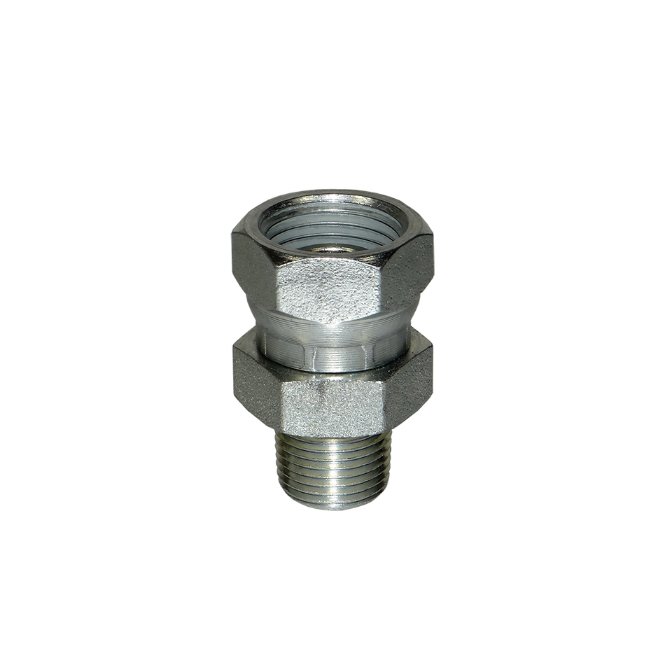 Adaptador giratorio de 3/8" NPT(m) x 1/2" NPS(h)