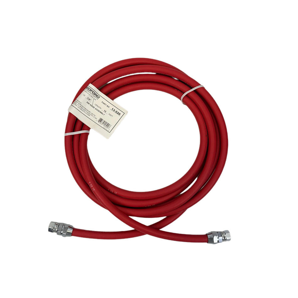 15' x 1/4" Air Hose Assy (Red Smooth)