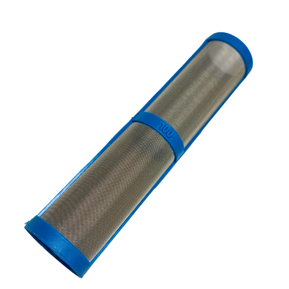 Outlet Filter, 100 Mesh, Short, Blue