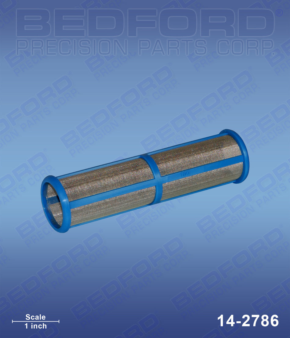 Outlet Filter,100 Mesh,Med-Length,Blue