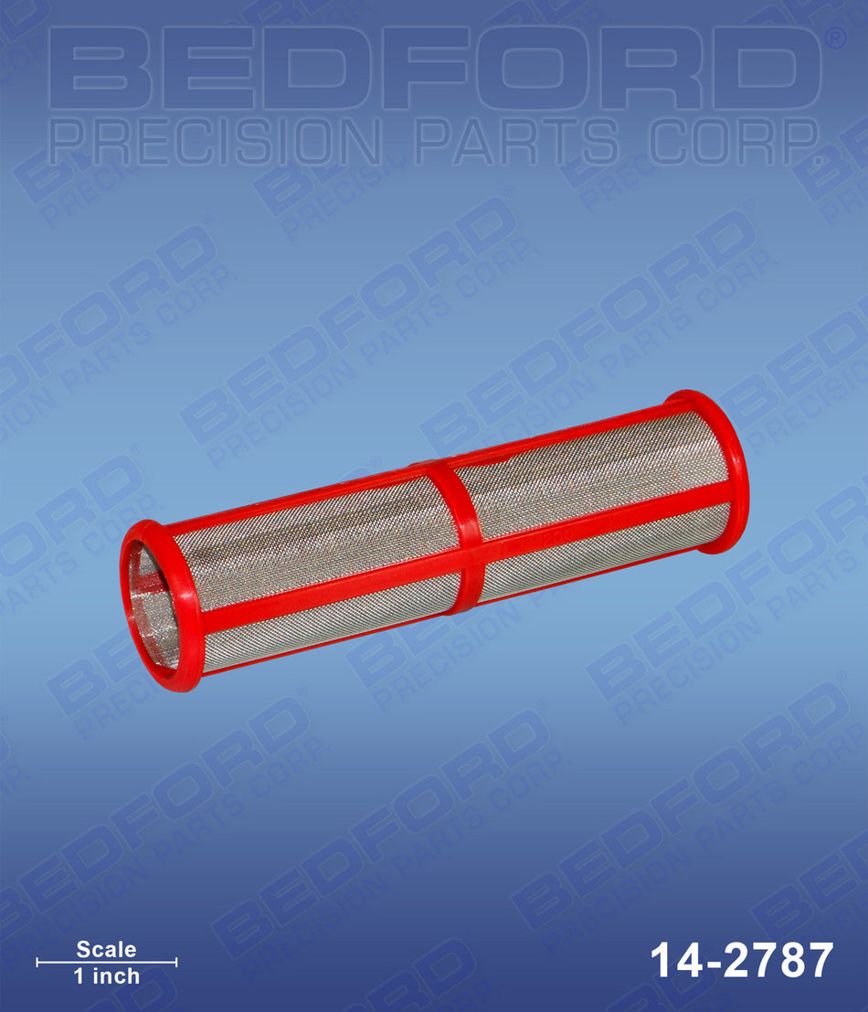 Outlet Filter,200 Mesh,Medium-Length,Red