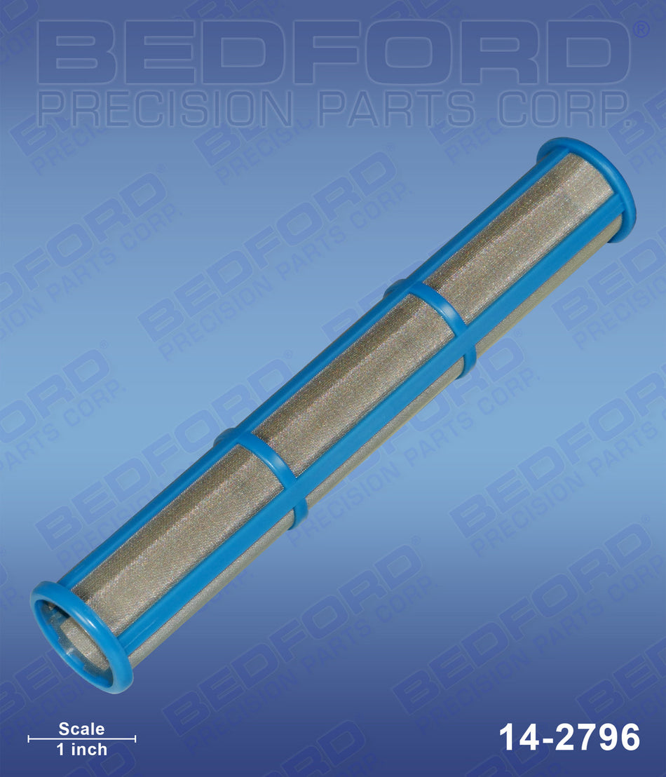 Outlet Filter, 100 Mesh, Long, Blue