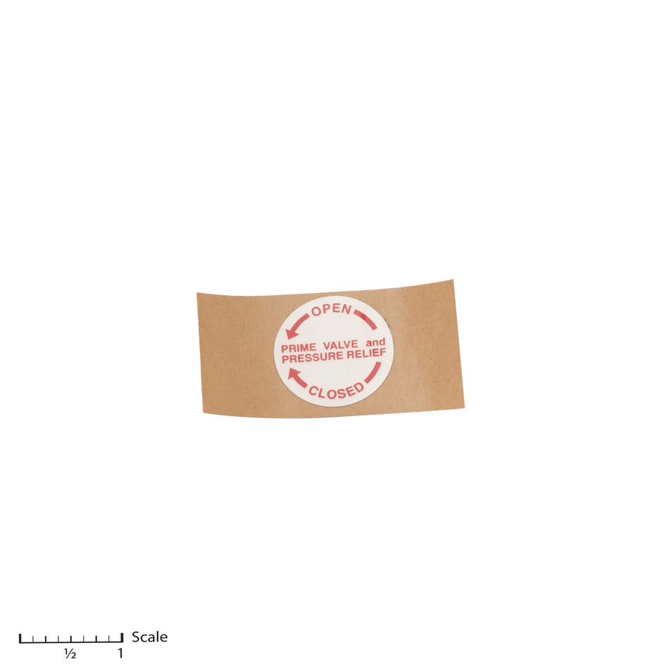 Etiqueta de la válvula "ABIERTA-CERRADA"