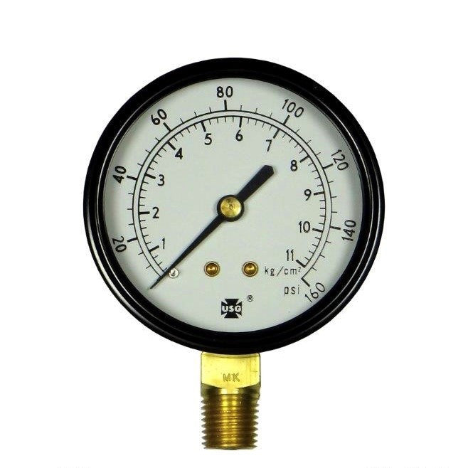 Gauge,1/4 NPT Bottom mount,0-160 PSI
