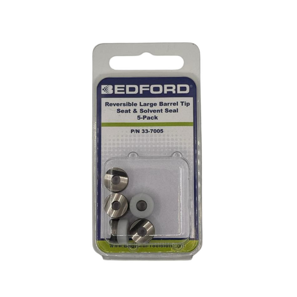 Asiento y sello de punta, cañón grande, resistencia a la disolución, paquete de 5