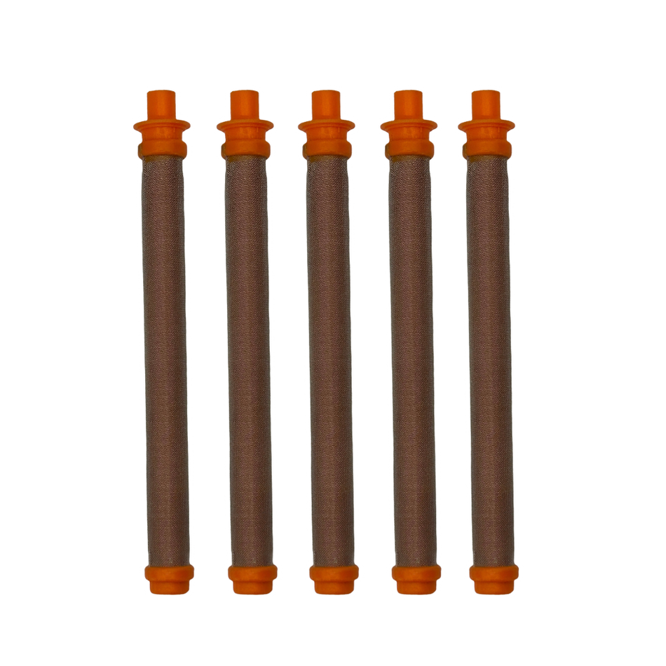 Gun filter, 100 Mesh (Orange), 5-pack