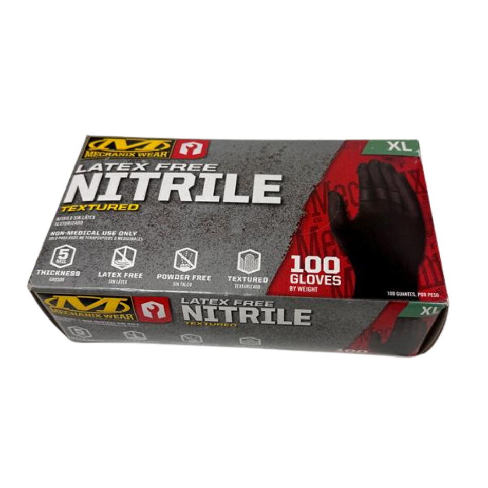 Nitrile Gloves, Black, XLarge