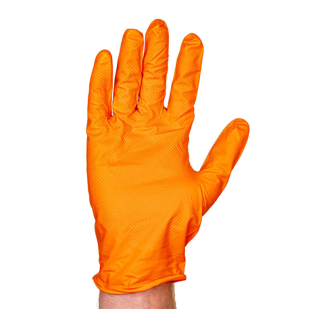 Nitrile Gloves, Orange, XLarge — Bedford 62-3674